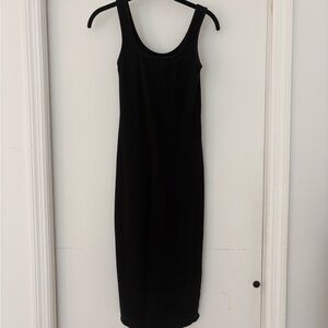 Abercrombie Black Ribbed Maxi Dress